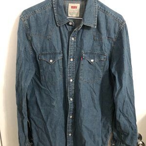 LEVI'S DENIM LONG SLEEVE SHIRT (SMALL)